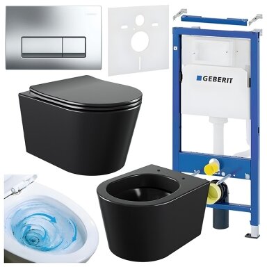 WC KOMPLEKTAS SU POTINKINIU RĖMU IR MYGTUKU WC454