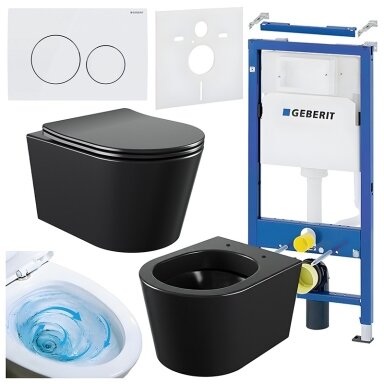 WC KOMPLEKTAS SU POTINKINIU RĖMU IR MYGTUKU WC443