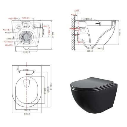 WC KOMPLEKTAS SU POTINKINIU RĖMU IR MYGTUKU WC463 17
