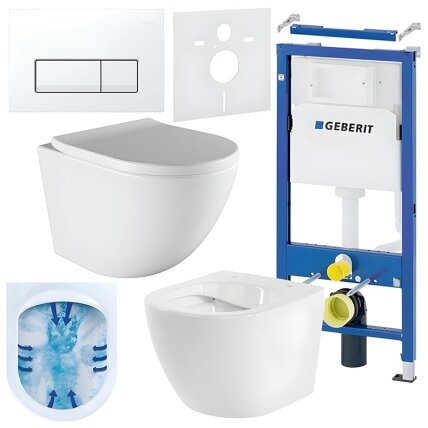 WC KOMPLEKTAS SU POTINKINIU RĖMU IR MYGTUKU WC434