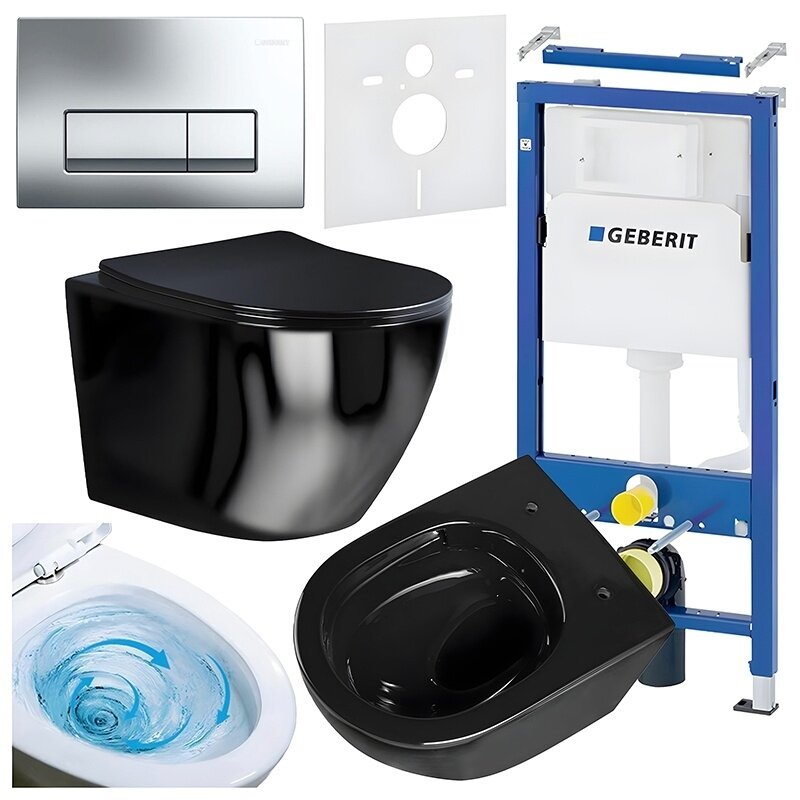 WC KOMPLEKTAS SU POTINKINIU RĖMU IR MYGTUKU WC502