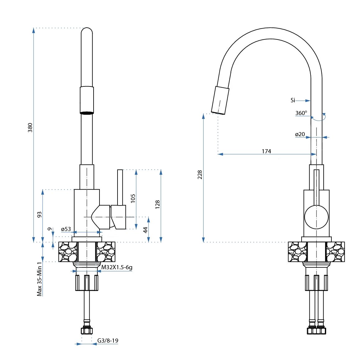Plieninė kriauklė LUKE 110 WORKSTATION BRUSH NICKEL 9 Plieninė kriauklė LUKE 110 WORKSTATION BRUSH NICKEL 9
