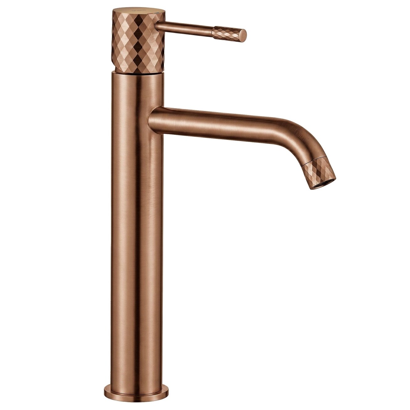 PLAUTUVĖS MAIŠYTUVAS Lungo Diamond Brush Copper aukšta