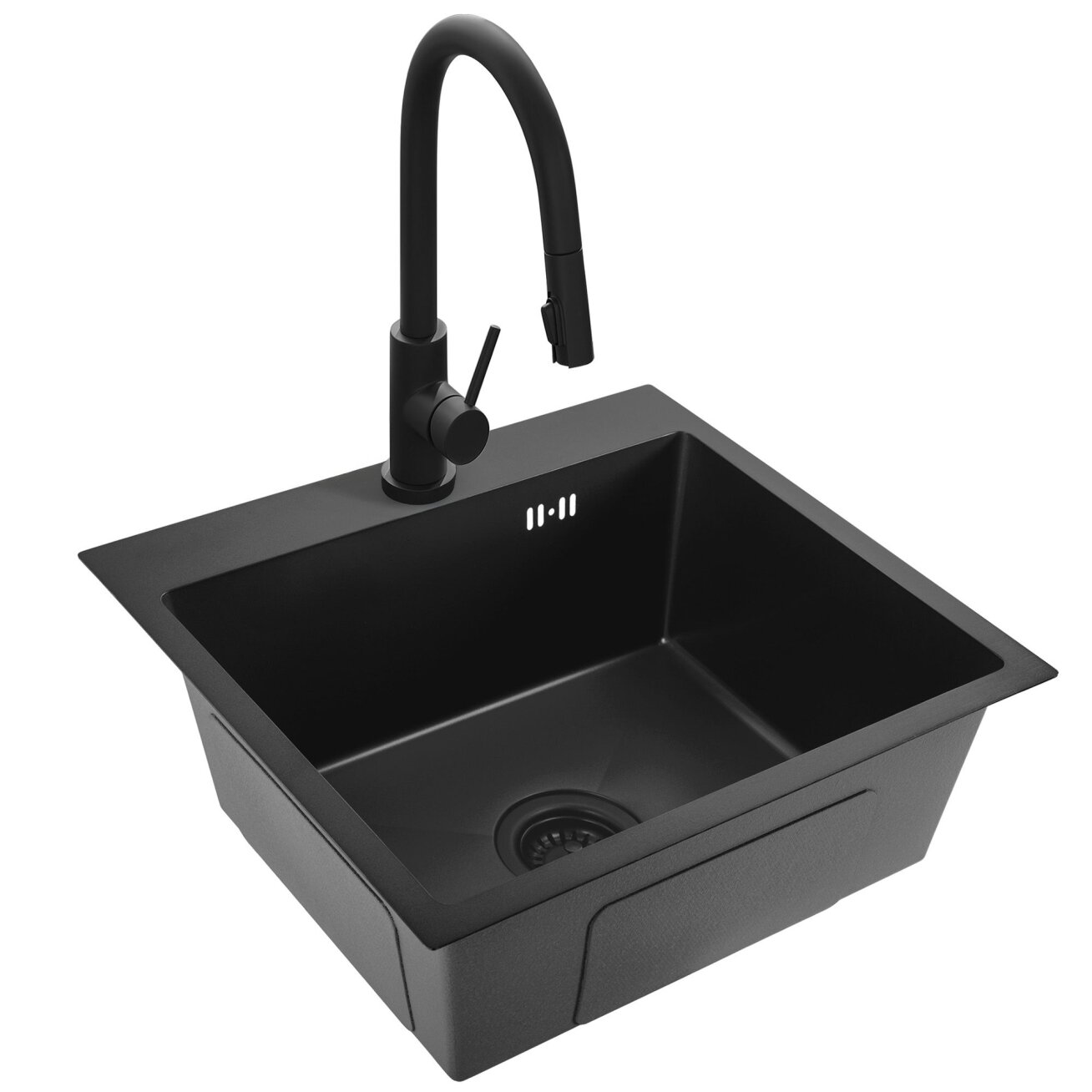 Plieninė kriauklė Leo 50 Black 6 Plieninė kriauklė Leo 50 Black 6