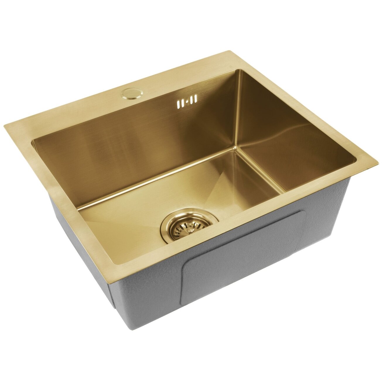 Plieninė kriauklė Leo 50 BRUSH GOLD 5