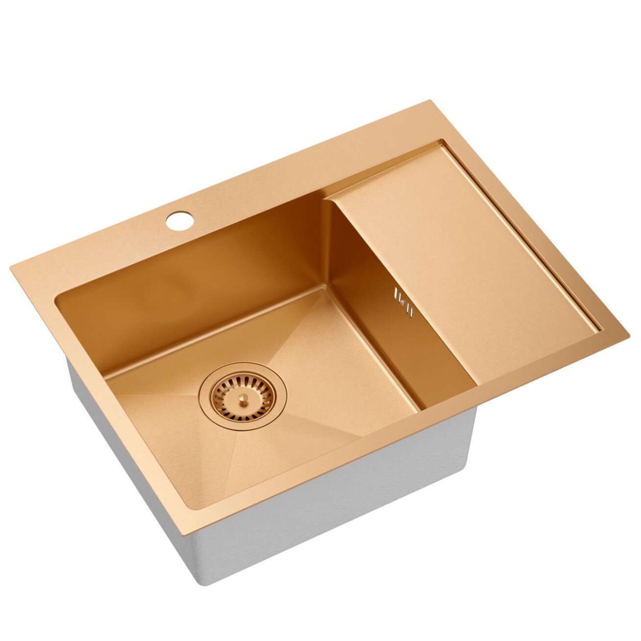 Plieninė kriauklė RUSSEL 116 Copper