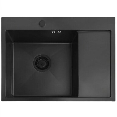 Plieninė kriauklė Fin Black