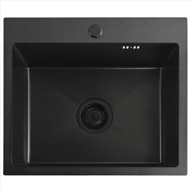 Plieninė kriauklė Leo 50 Black