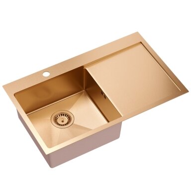 Plieninė kriauklė RUSSEL 111 Copper