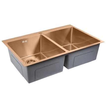 Plieninė kriauklė Joel BRUSH COPPER 1