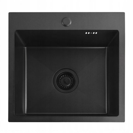 Plieninė kriauklė Leo 40 Black 1 Plieninė kriauklė Leo 40 Black 1