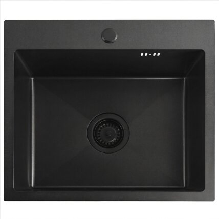 Plieninė kriauklė Leo 50 Black 1 Plieninė kriauklė Leo 50 Black 1