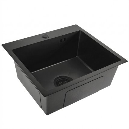 Plieninė kriauklė Leo 50 Black 5