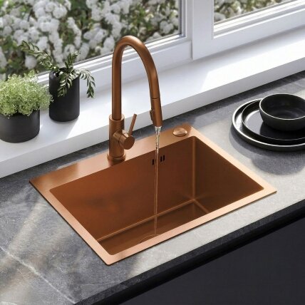 Plieninė kriauklė Liam BRUSH COPPER Plieninė kriauklė Liam BRUSH COPPER