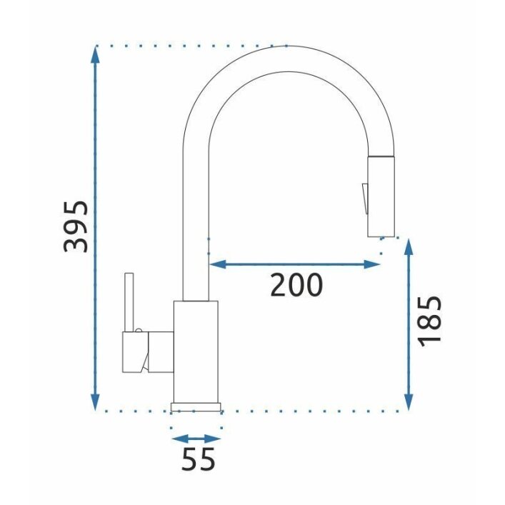 Plieninė kriauklė Fin BRUSH GOLD 8