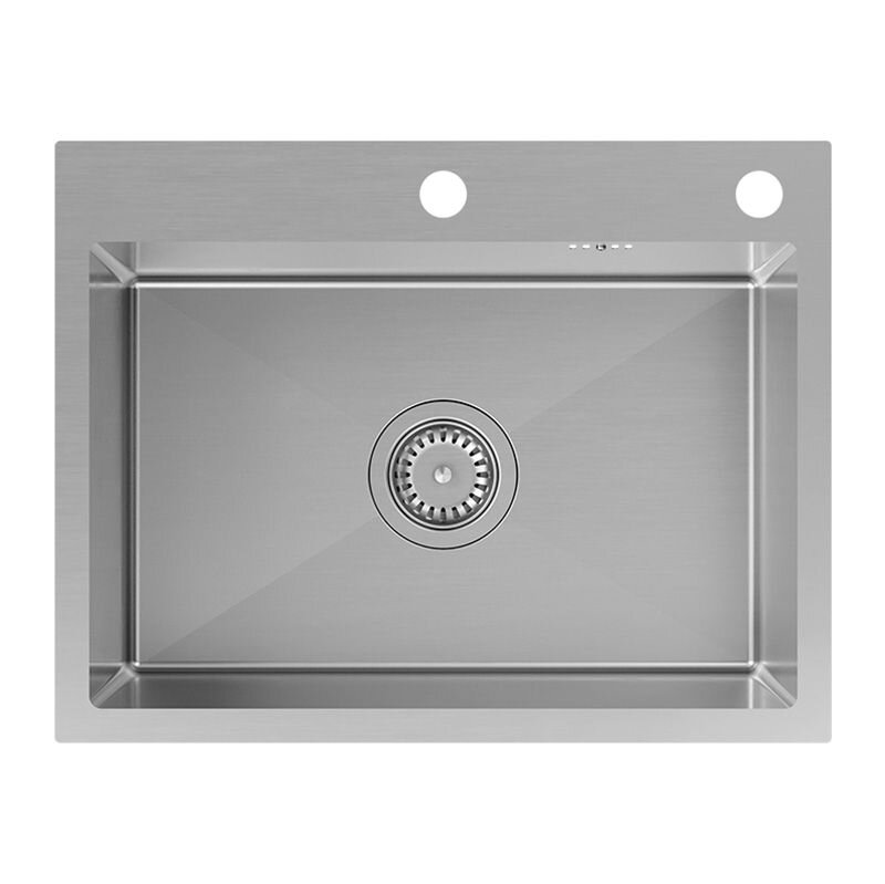 Plieninė kriauklė LUKE 110 WORKSTATION BRUSH NICKEL 5