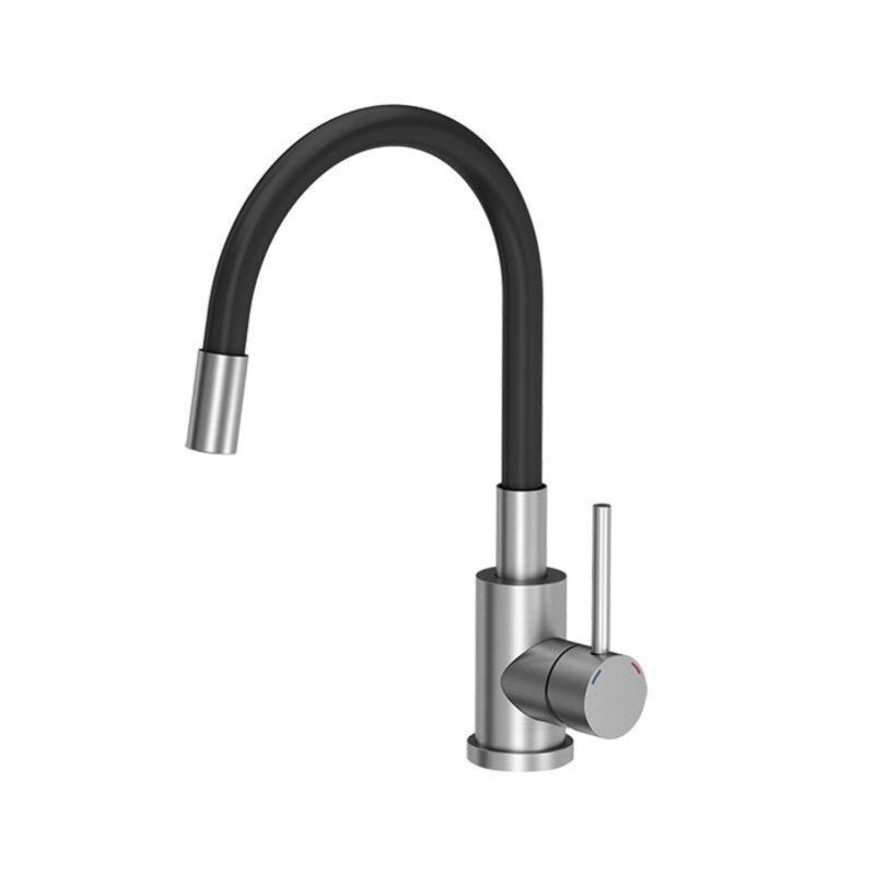 Plieninė kriauklė LUKE 110 WORKSTATION BRUSH NICKEL 6