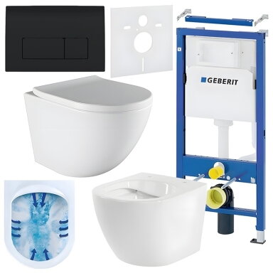 WC KOMPLEKTAS SU POTINKINIU RĖMU IR MYGTUKU WC433