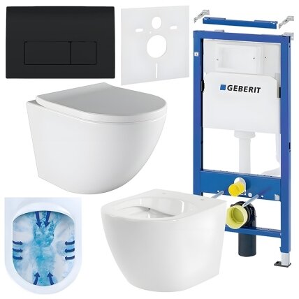 WC KOMPLEKTAS SU POTINKINIU RĖMU IR MYGTUKU WC433