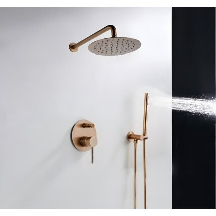 Potinkinė dušo sistema Lungo Copper + DĖŽUTĖ 1