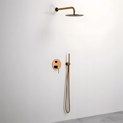 Potinkinė dušo sistema Lungo Copper + DĖŽUTĖ 6