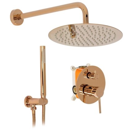 Potinkinė dušo sistema Lungo Copper + DĖŽUTĖ Potinkinė dušo sistema Lungo Copper + DĖŽUTĖ