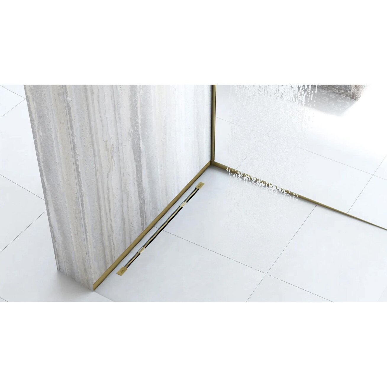 Priekinis dušo turėklas 120cm Brush Gold 6