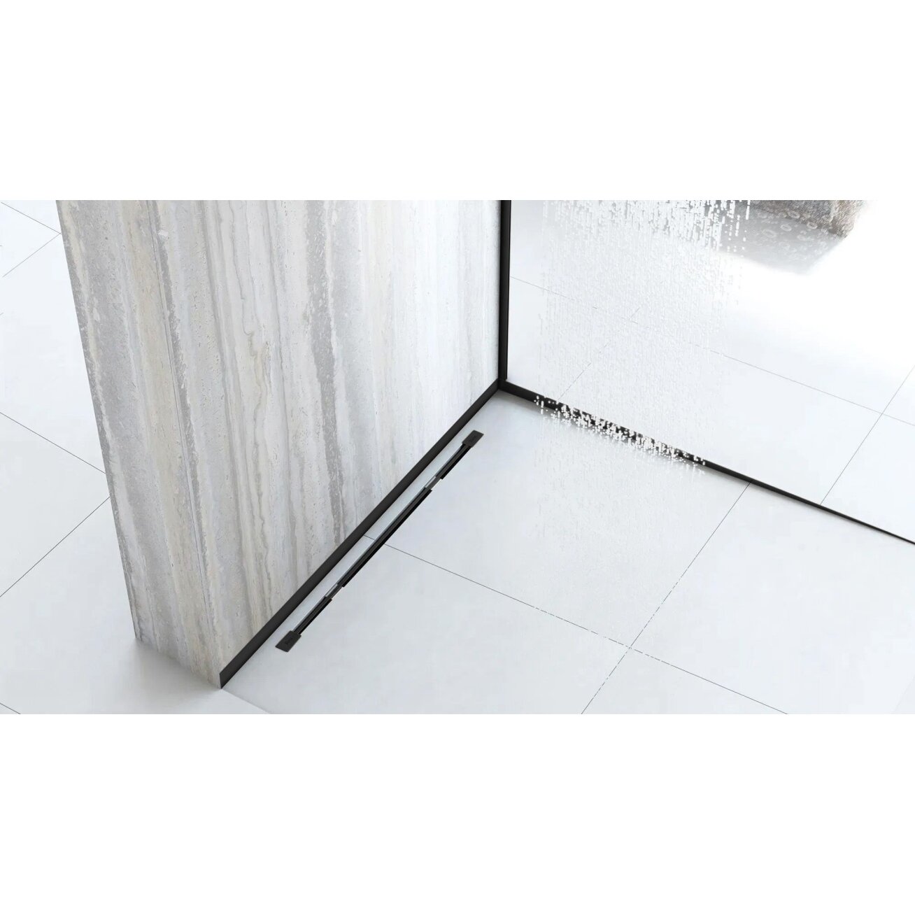 Priekinis dušo turėklas 130cm Black 6 Priekinis dušo turėklas 130cm Black 6