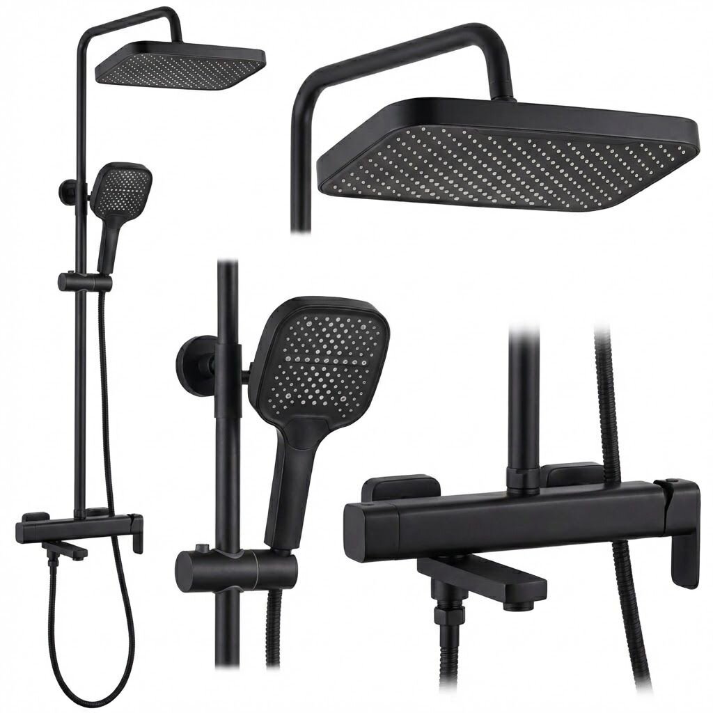 Dušo komplektas Arlo Black Dušo komplektas Arlo Black