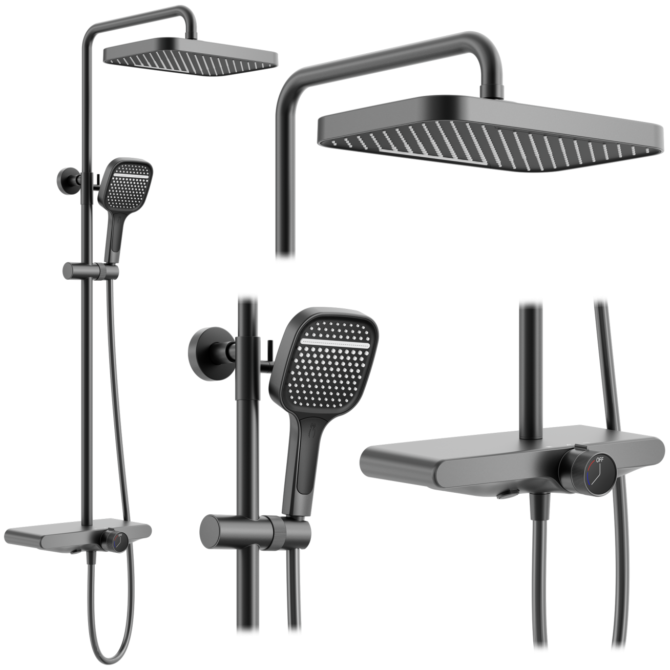 Dušo komplektas Bari Titanium Dušo komplektas Bari Titanium
