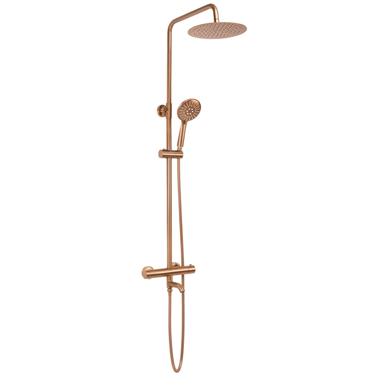 Dušo komplektas su termostatu Lungo Copper Brush 3 Dušo komplektas su termostatu Lungo Copper Brush 3