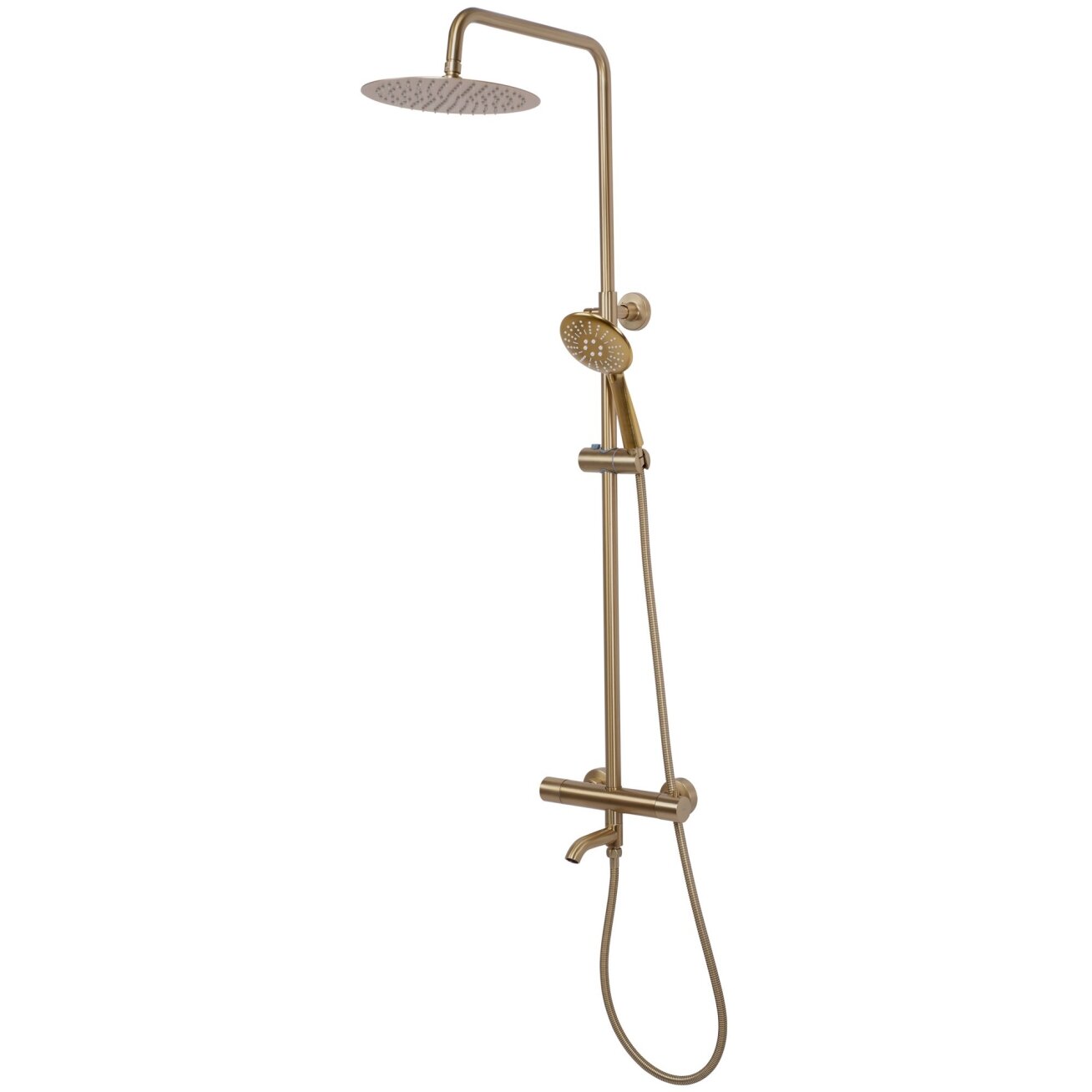 Dušo komplektas su termostatu Lungo Gold Brush 4
