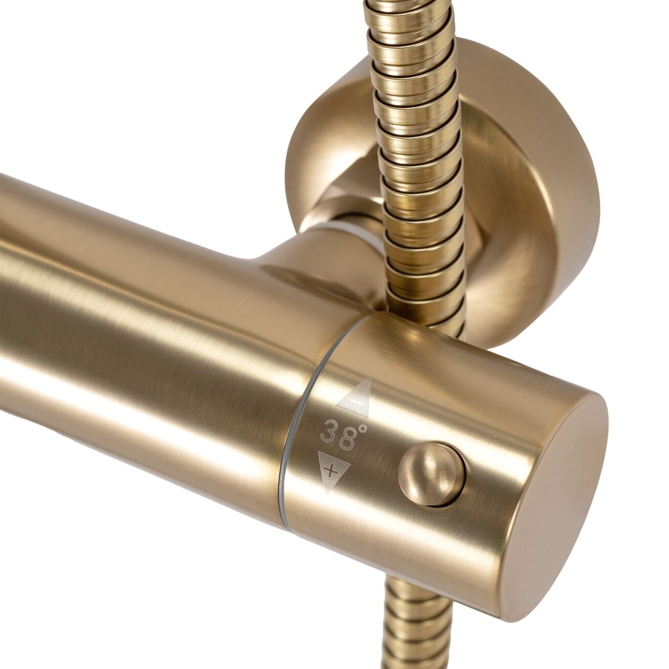Dušo komplektas su termostatu PAROT BRUSHED GOLD 8