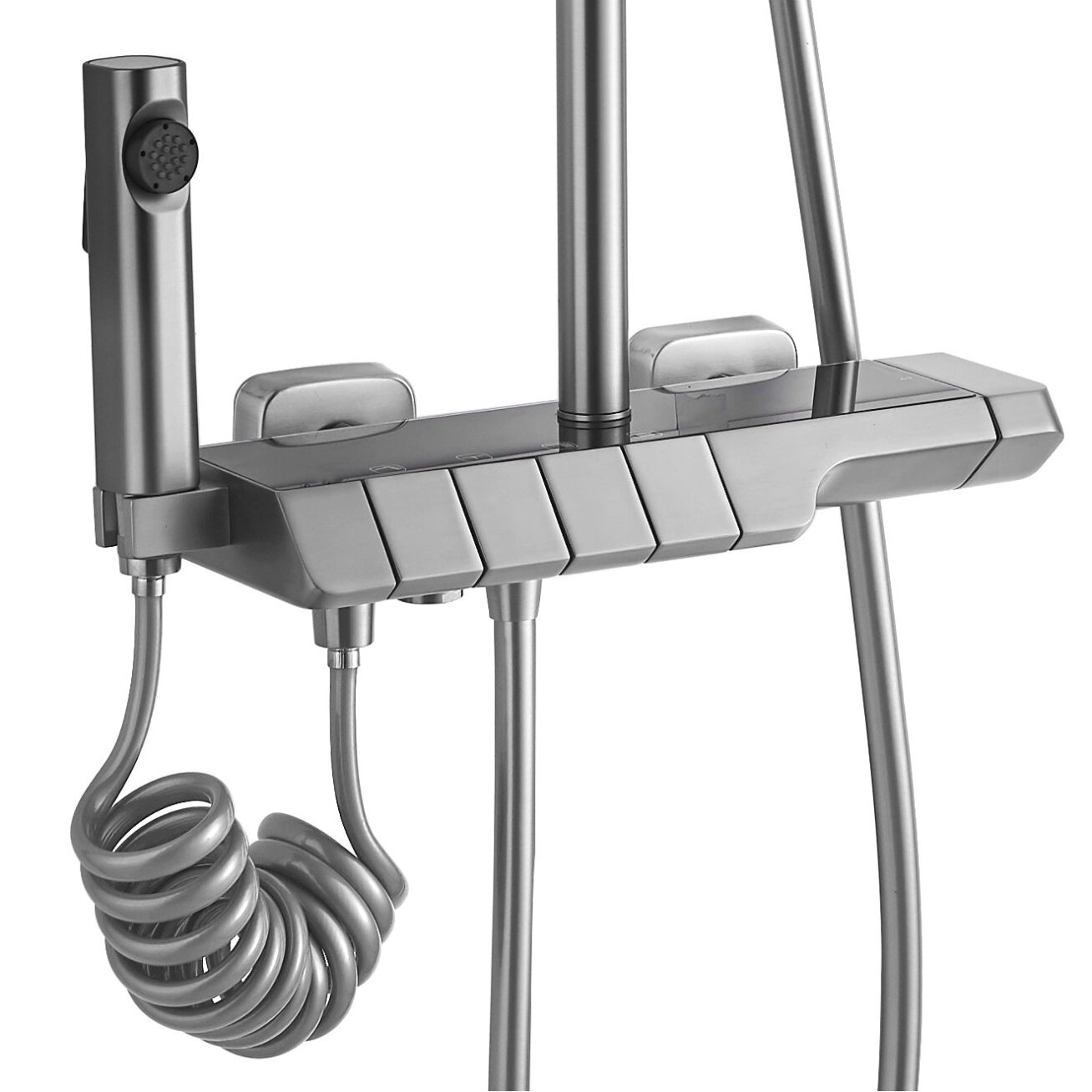 Dušo komplektas su termostatu ROB Nickiel Brush INOX 1