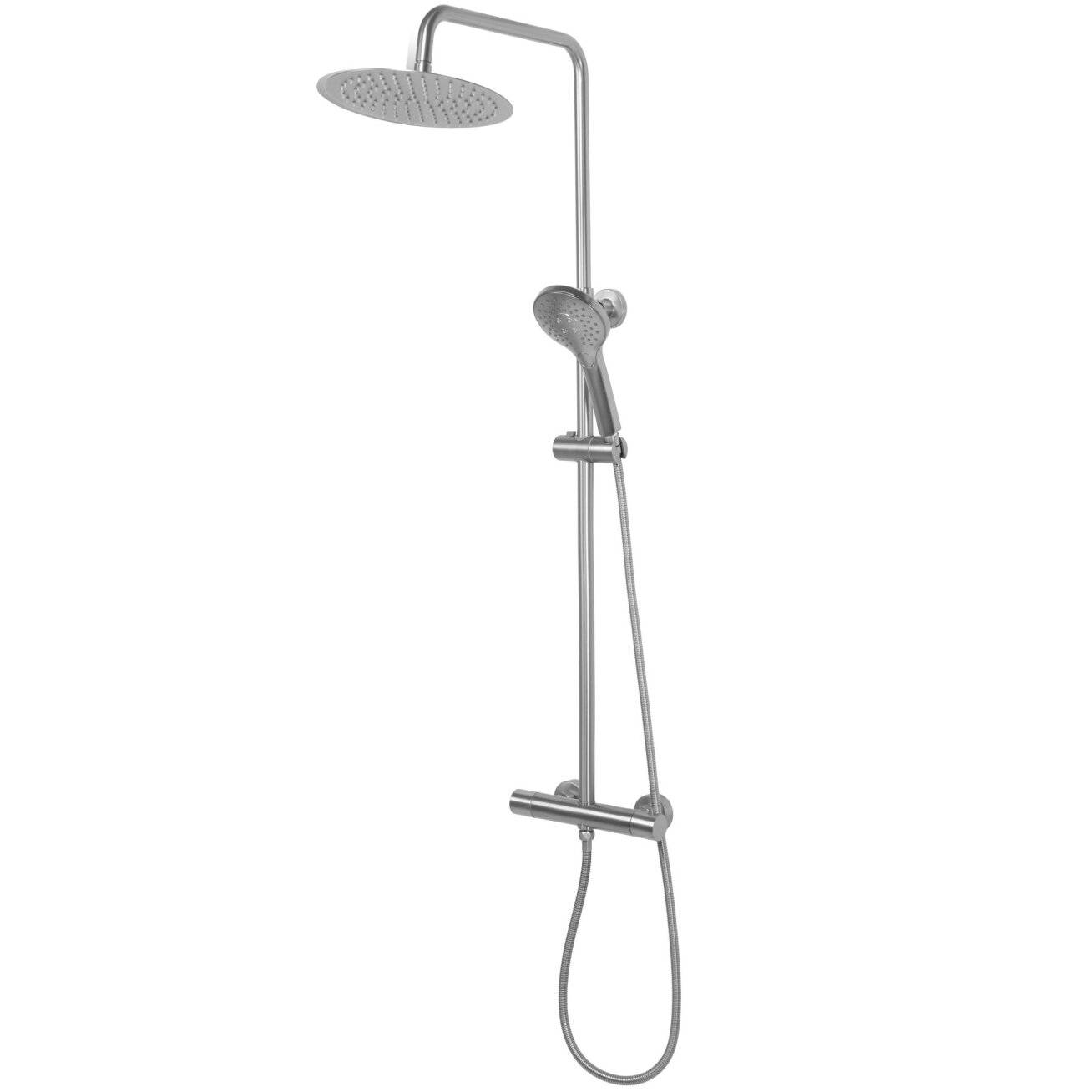 Dušo komplektas su termostatu VINCENT NICKEL BRUSH INOX 4 Dušo komplektas su termostatu VINCENT NICKEL BRUSH INOX 4