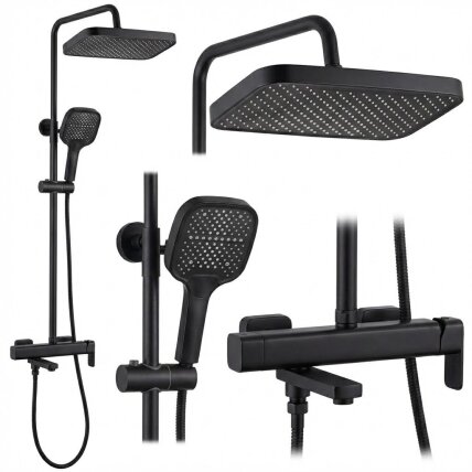 Dušo komplektas Arlo Black Dušo komplektas Arlo Black