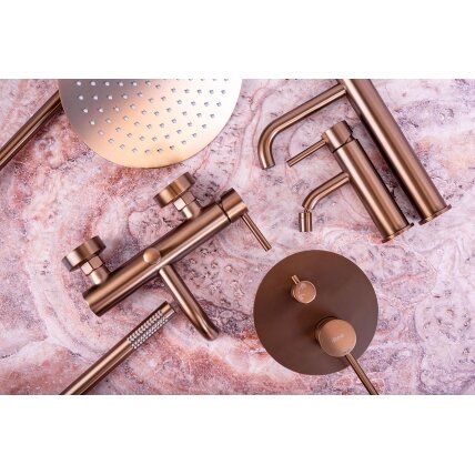 Dušo komplektas su termostatu Lungo Copper Brush 9