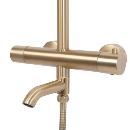 Dušo komplektas su termostatu Lungo Gold Brush 7 Dušo komplektas su termostatu Lungo Gold Brush 7