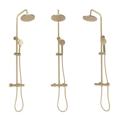 Dušo komplektas su termostatu PAROT BRUSHED GOLD 2