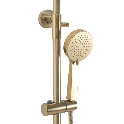 Dušo komplektas su termostatu PAROT BRUSHED GOLD 5