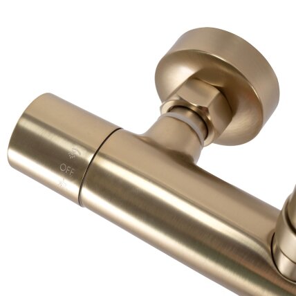 Dušo komplektas su termostatu PAROT BRUSHED GOLD 7 Dušo komplektas su termostatu PAROT BRUSHED GOLD 7