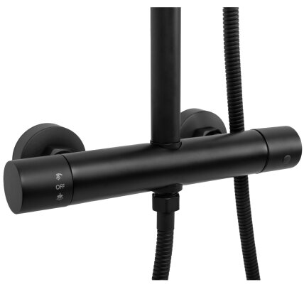 Dušo komplektas su termostatu VINCENT Black 9 Dušo komplektas su termostatu VINCENT Black 9