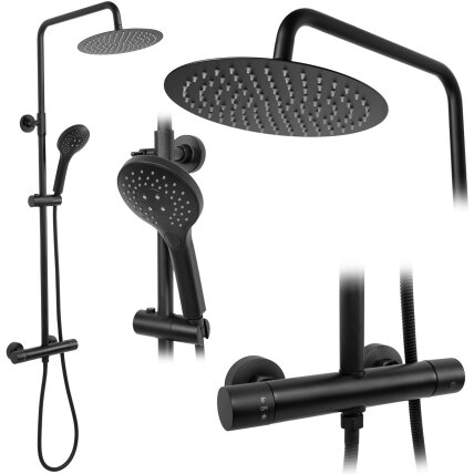 Dušo komplektas su termostatu VINCENT Black Dušo komplektas su termostatu VINCENT Black