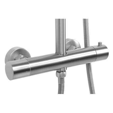 Dušo komplektas su termostatu VINCENT NICKEL BRUSH INOX 1 Dušo komplektas su termostatu VINCENT NICKEL BRUSH INOX 1