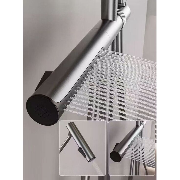 Dušo komplektas su termostatu Pedro Black 3 Dušo komplektas su termostatu Pedro Black 3