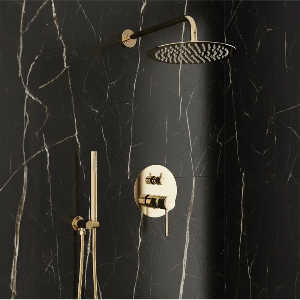 Lungo Diamond Gold juodas paslėptas dušo rinkinys + DĖŽUTĖ 2 Lungo Diamond Gold juodas paslėptas dušo rinkinys + DĖŽUTĖ 2
