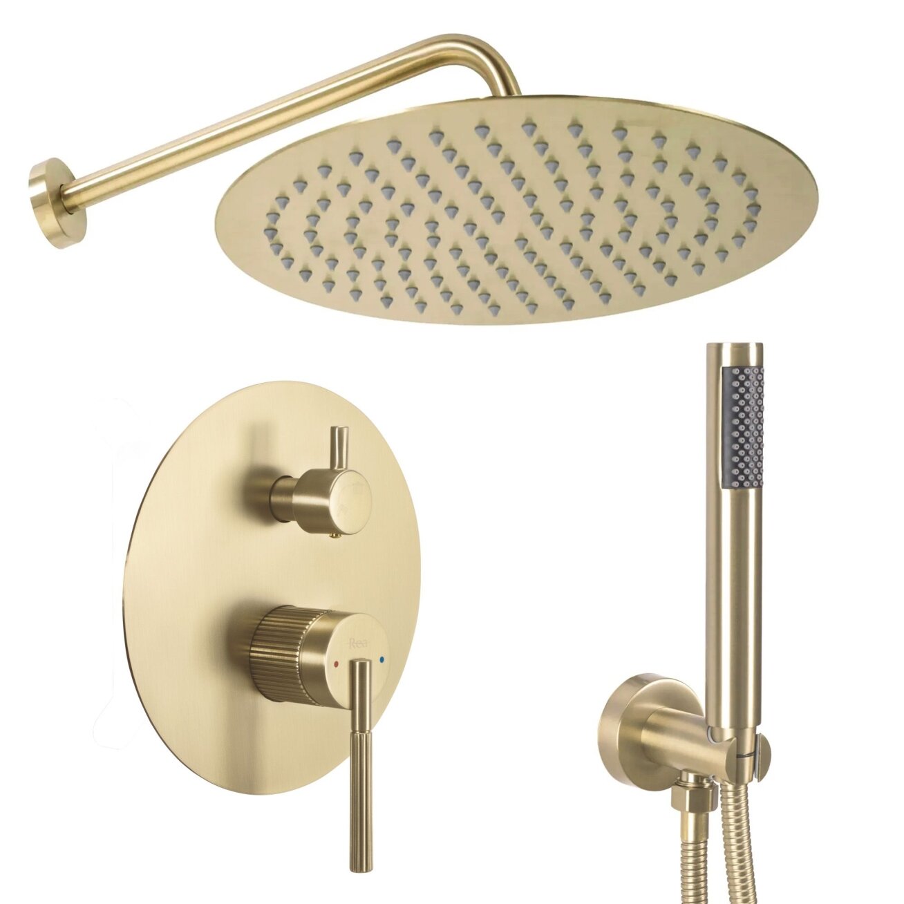 Argon brush gold paslėptas dušo rinkinys + DĖŽUTĖ Argon brush gold paslėptas dušo rinkinys + DĖŽUTĖ