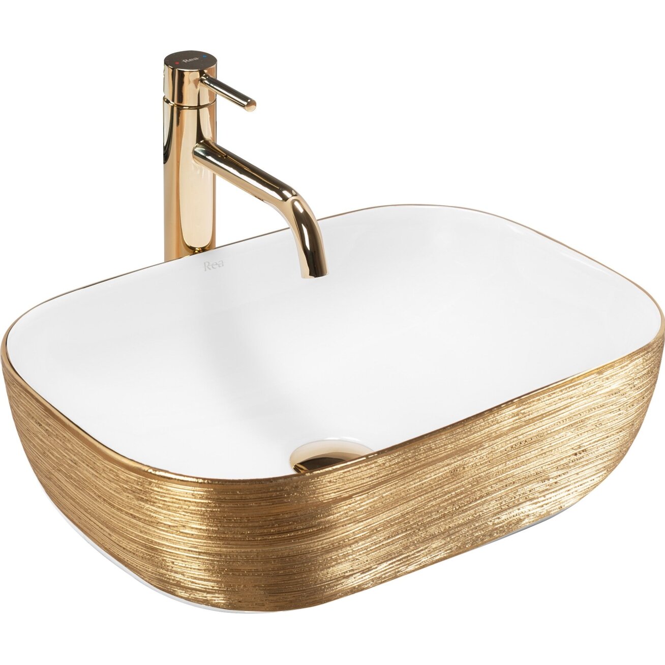 Belinda White GOLD BRUSH praustuvas ant stalo Belinda White GOLD BRUSH praustuvas ant stalo