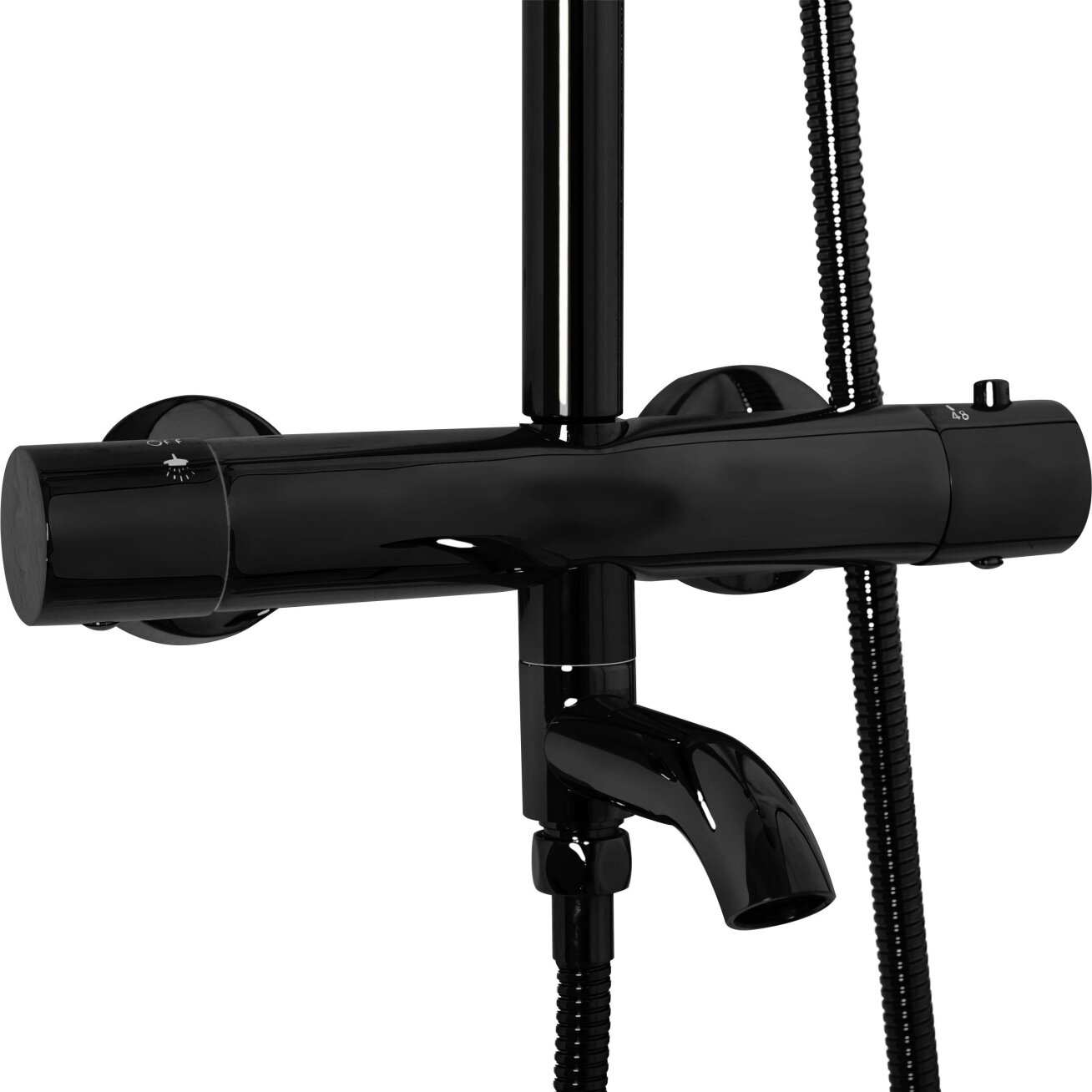 Lungo Black Metallic dušo komplektas su termostatu 7