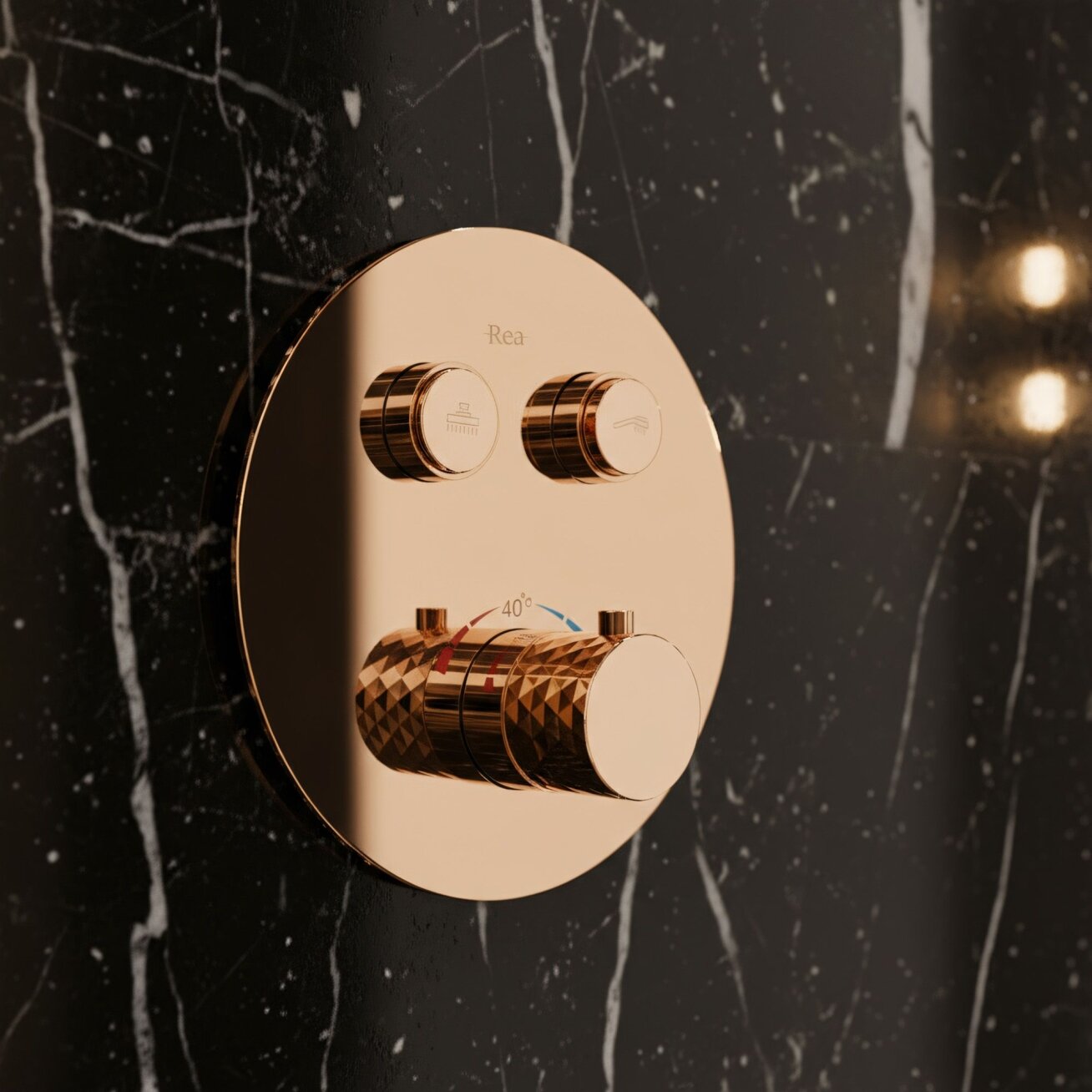 Lungo Diamond Copper potinkinis dušo komplektas su termostatu 1 Lungo Diamond Copper potinkinis dušo komplektas su termostatu 1